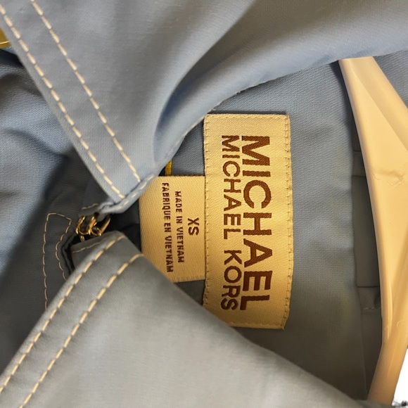 Michael Kors Periwinkle Blue XS Trench Coat - Picture 3 of 6
